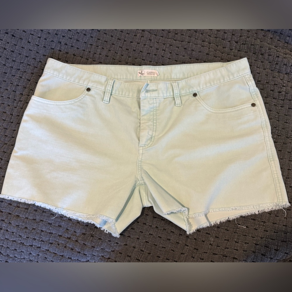 Carve Designs Oahu Shorts mint green color Size 14